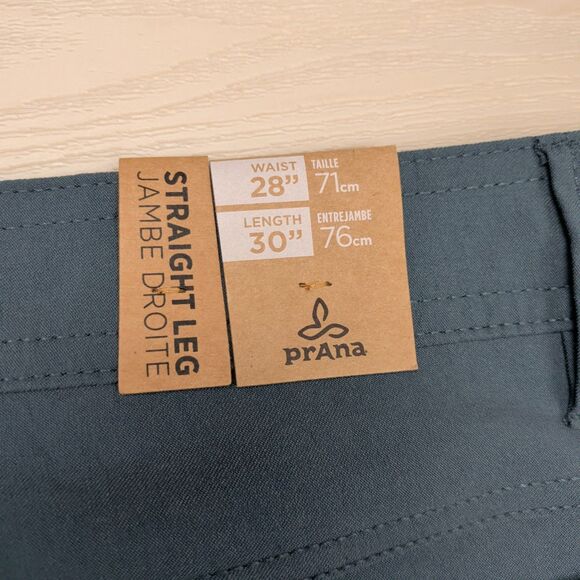 PrAna Brion Pants Mens 28x29 Blue Straight Leg Nylong Stretch Outdoors Hiking - Picture 9 of 15